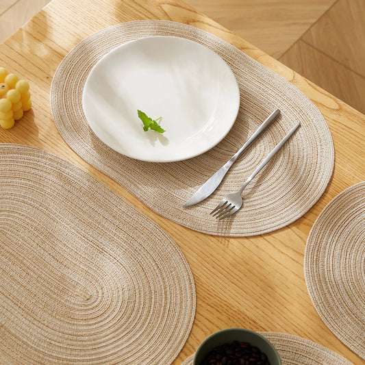Set de Manteles Individuales Ovalados – Estilo Minimalista