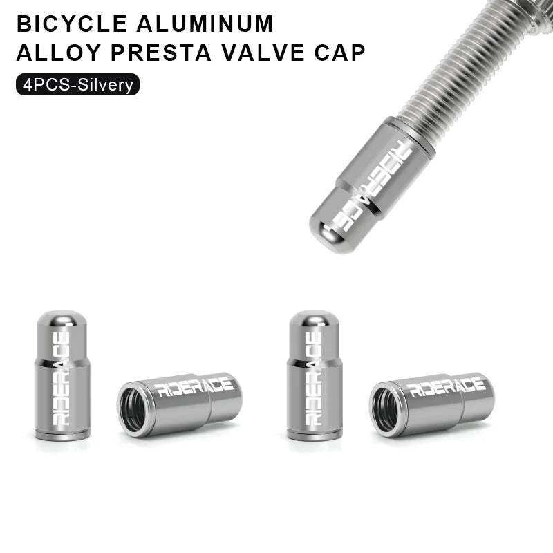 Tapas de Válvula Presta RIDERACE - Aleación de Aluminio CNC para MTB