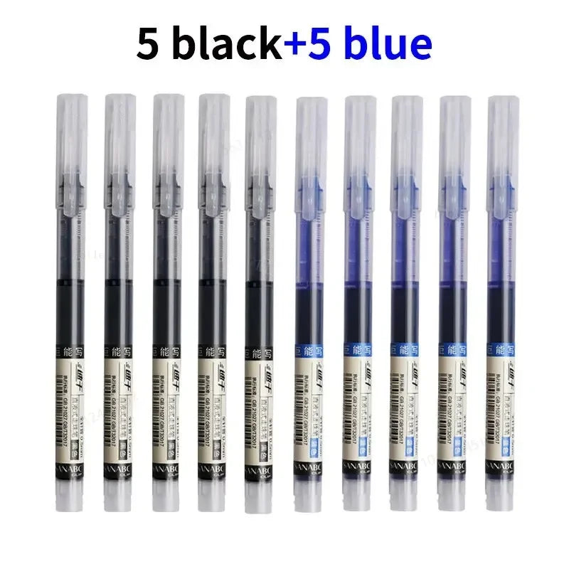 Set de 10 Bolígrafos de Gel 0.5 mm | Plumas de Escritura Suave para Escuela y Oficina