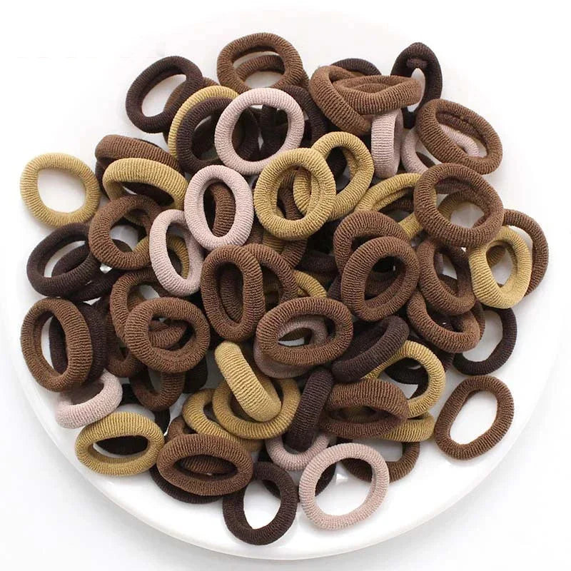 200 Piezas de Ligas de Cabello de Nylon - Coletas Elásticas Coloridas