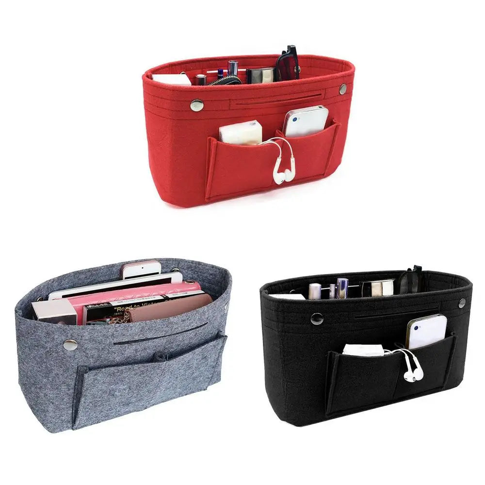 Bolsa Organizadora para Bolso con Bolsillos de Fieltro con Compartimentos