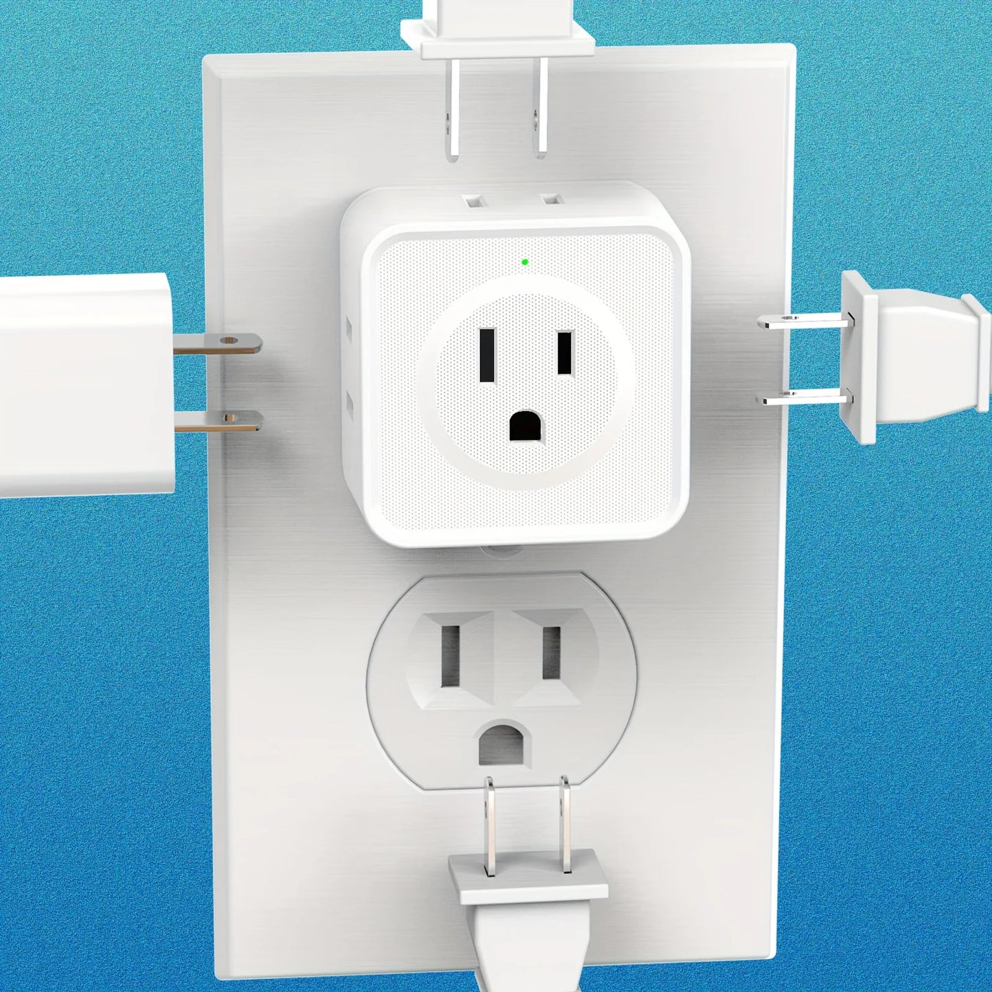 Adaptador de Enchufe Múltiple 5 Vías - Expansor de Pared para Viajes y Hogar