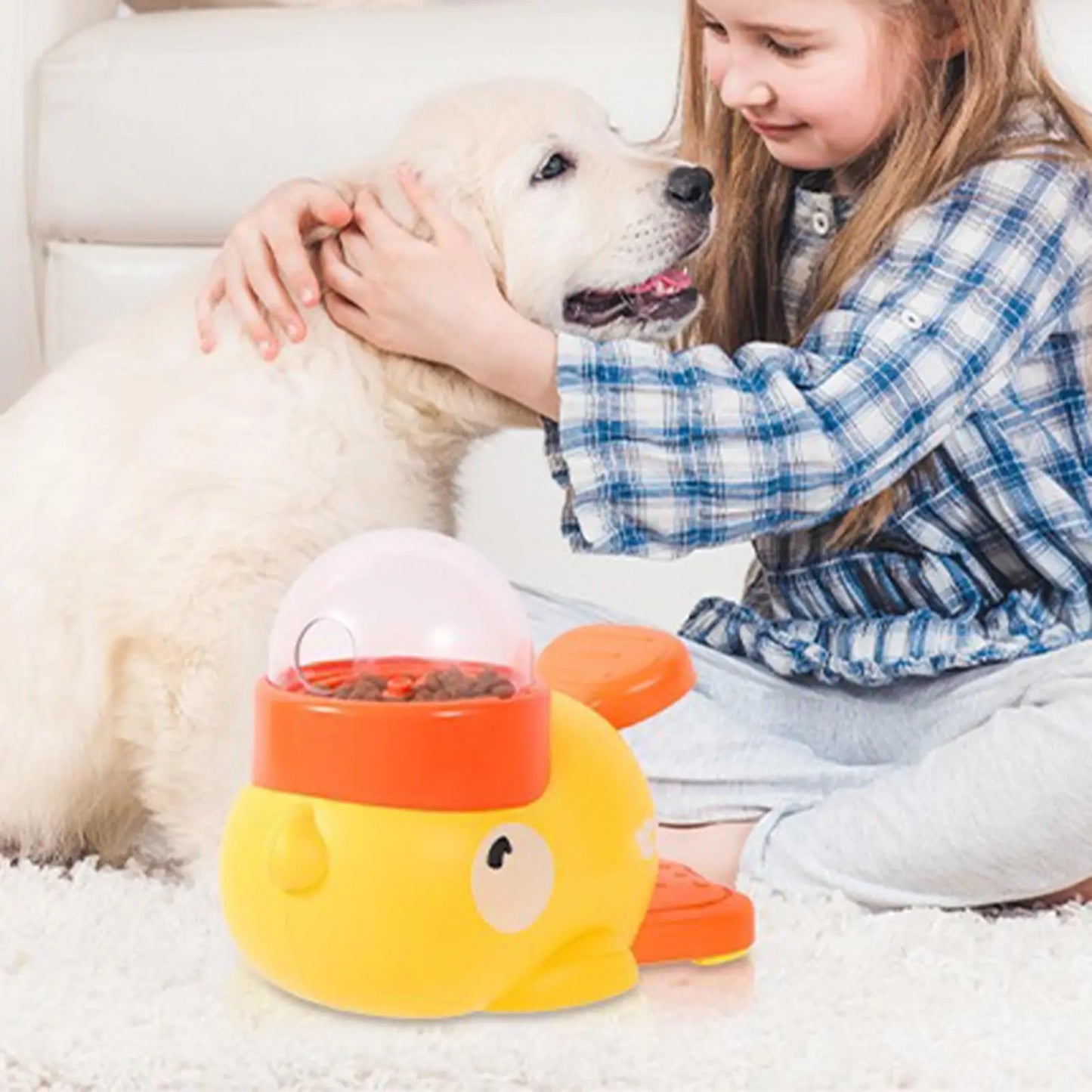 Dispensador Interactivo de Comida Lenta para Perros y Gatos