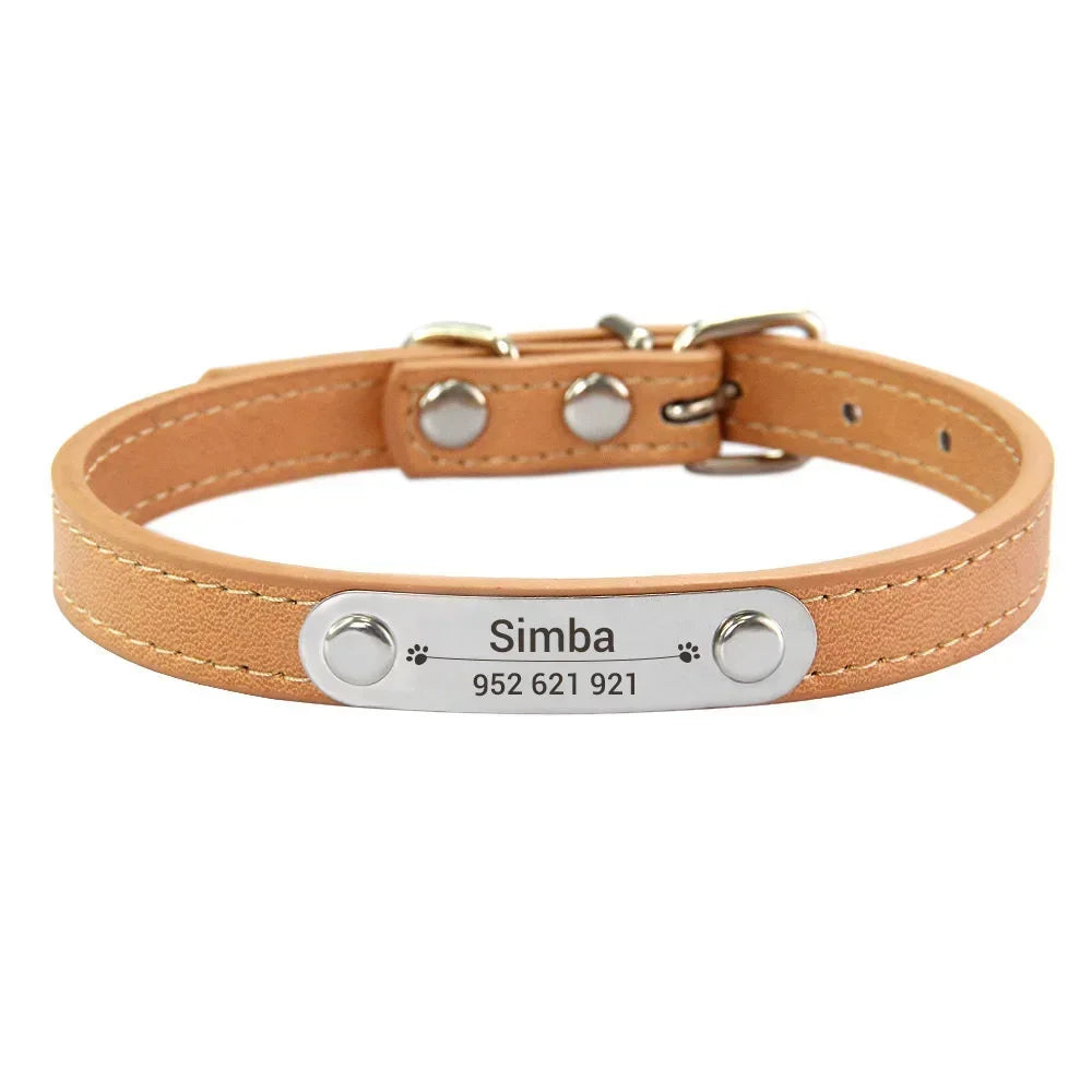 Collar Personalizado para Perro con Placa Grabada