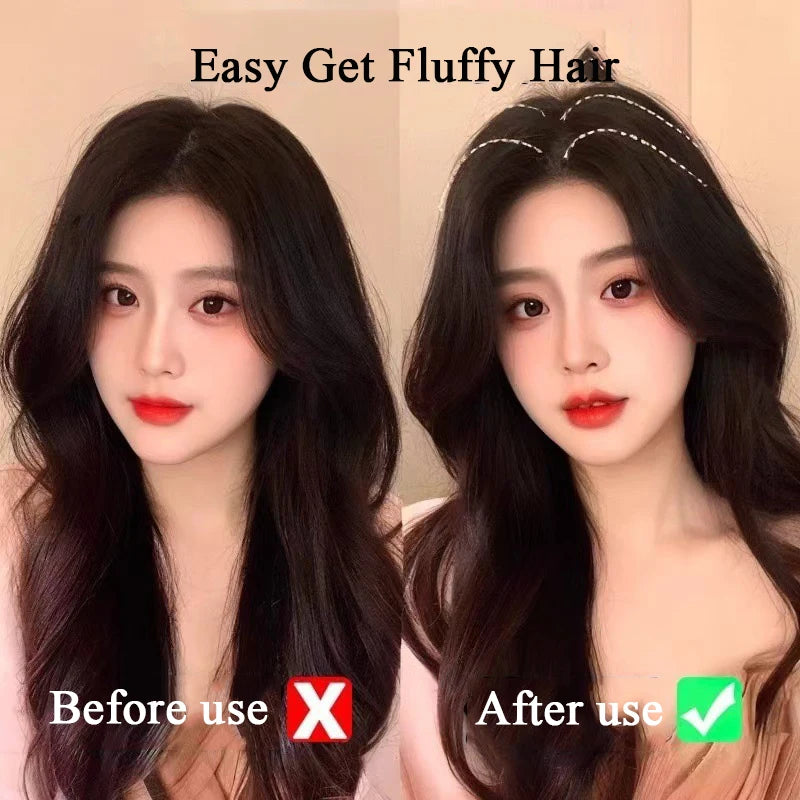 Pinza para flequillo con efecto de volumen y rizado – Elevación de raíz sin calor para mujer. Herramienta de peinado natural para el cuidado del cabello