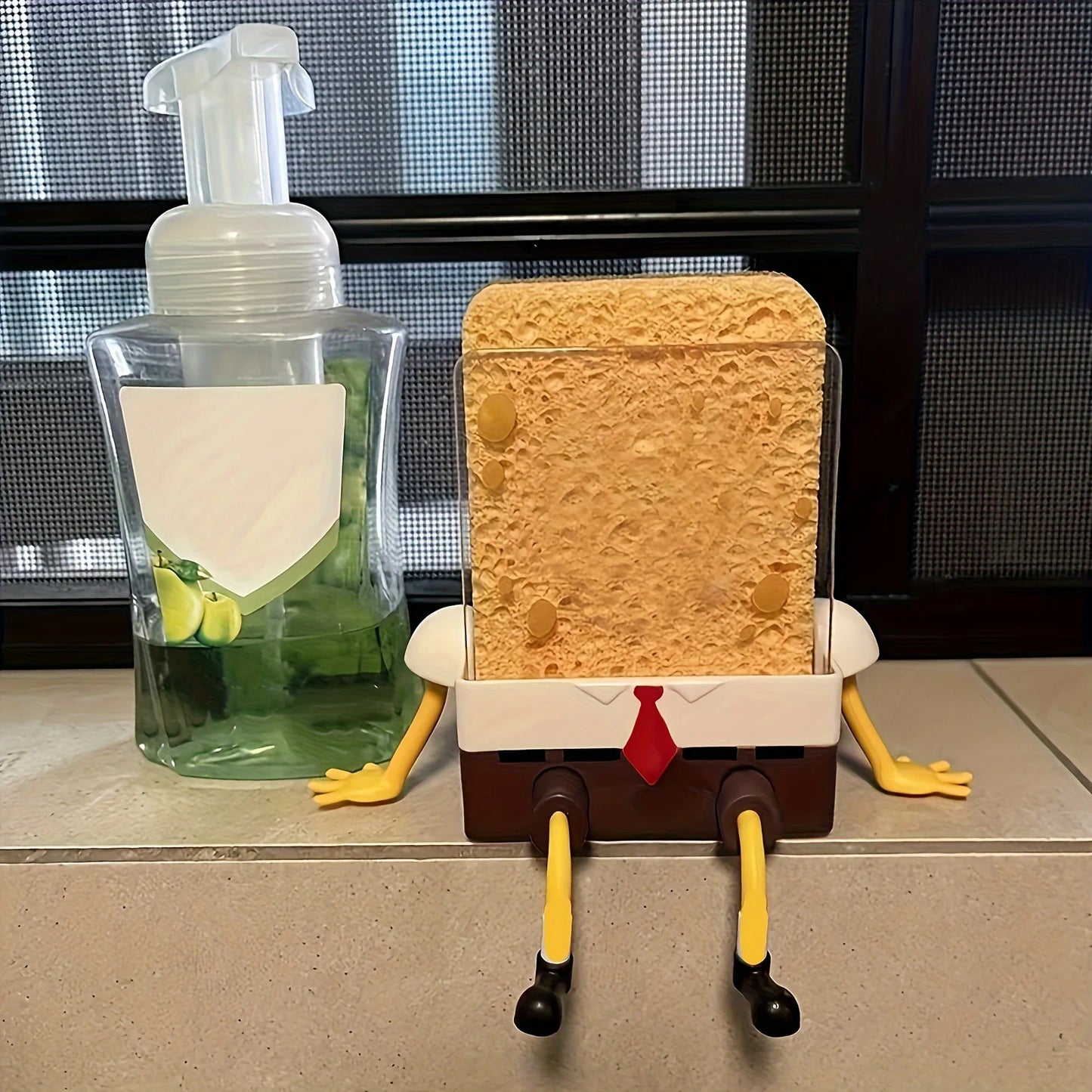 Soporte para Esponja de Cocina Diseño Bob – Organizador para Fregadero, Figura Divertida