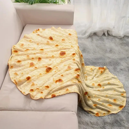 Manta Tortilla Gigante Suave – Cobija Divertida Decorativa, Calida y Ligera para el Hogar