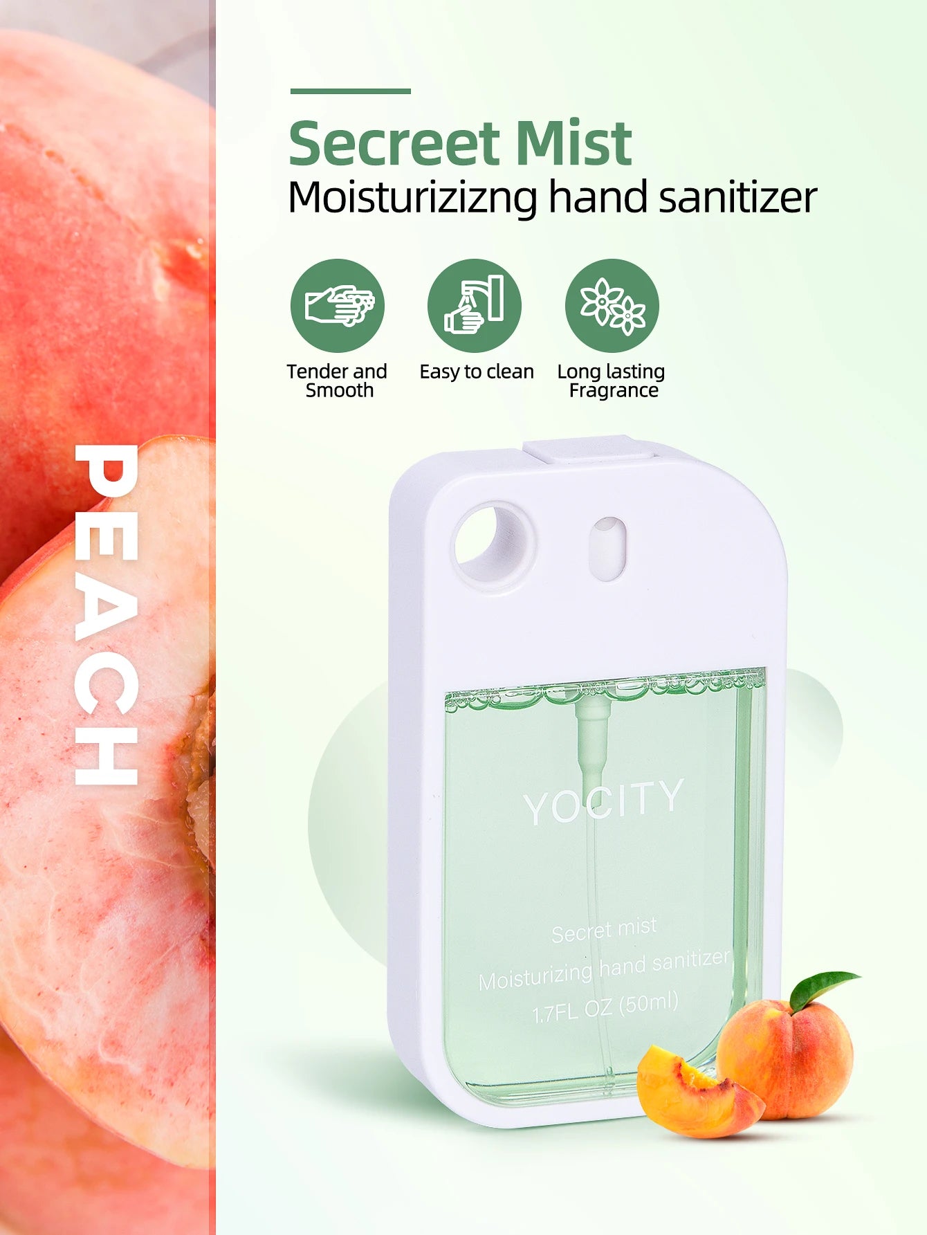 Mini Spray Aromático Desinfectante Portátil para Manos y Ambiente (50 ml)
