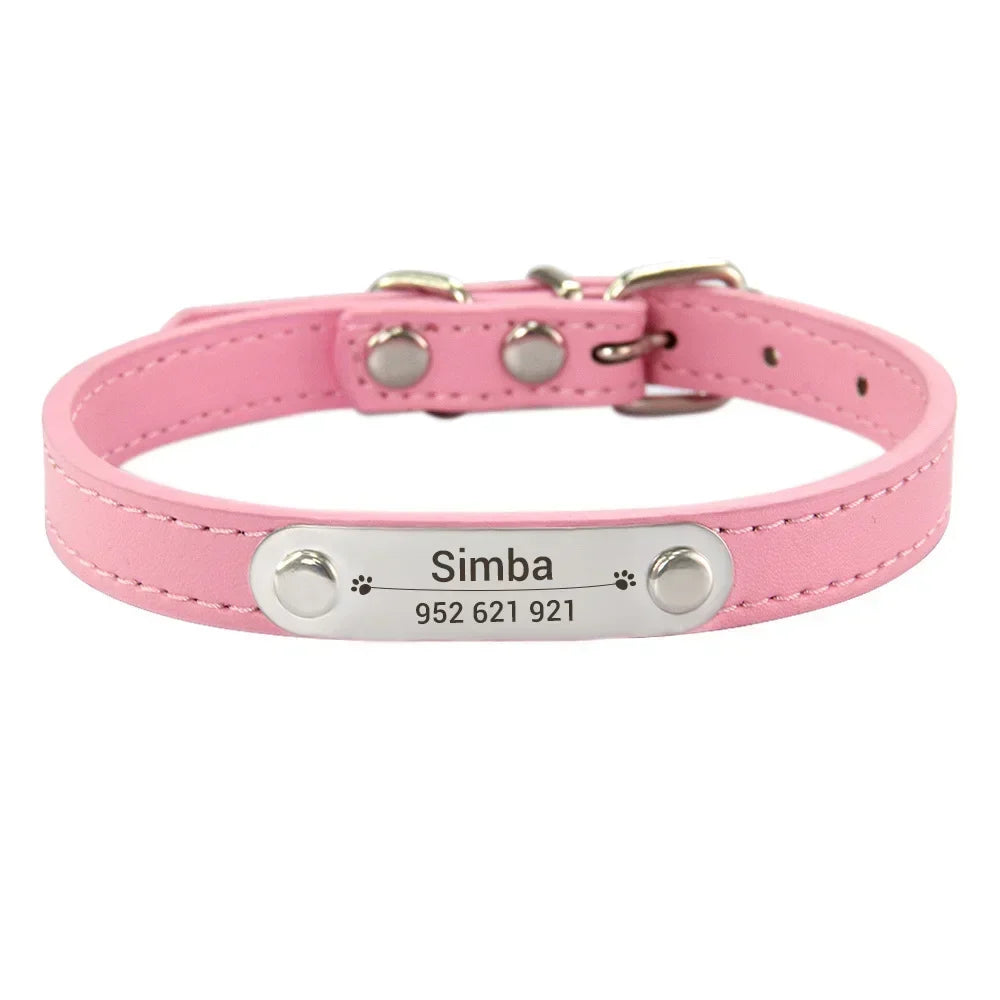 Collar Personalizado para Perro con Placa Grabada