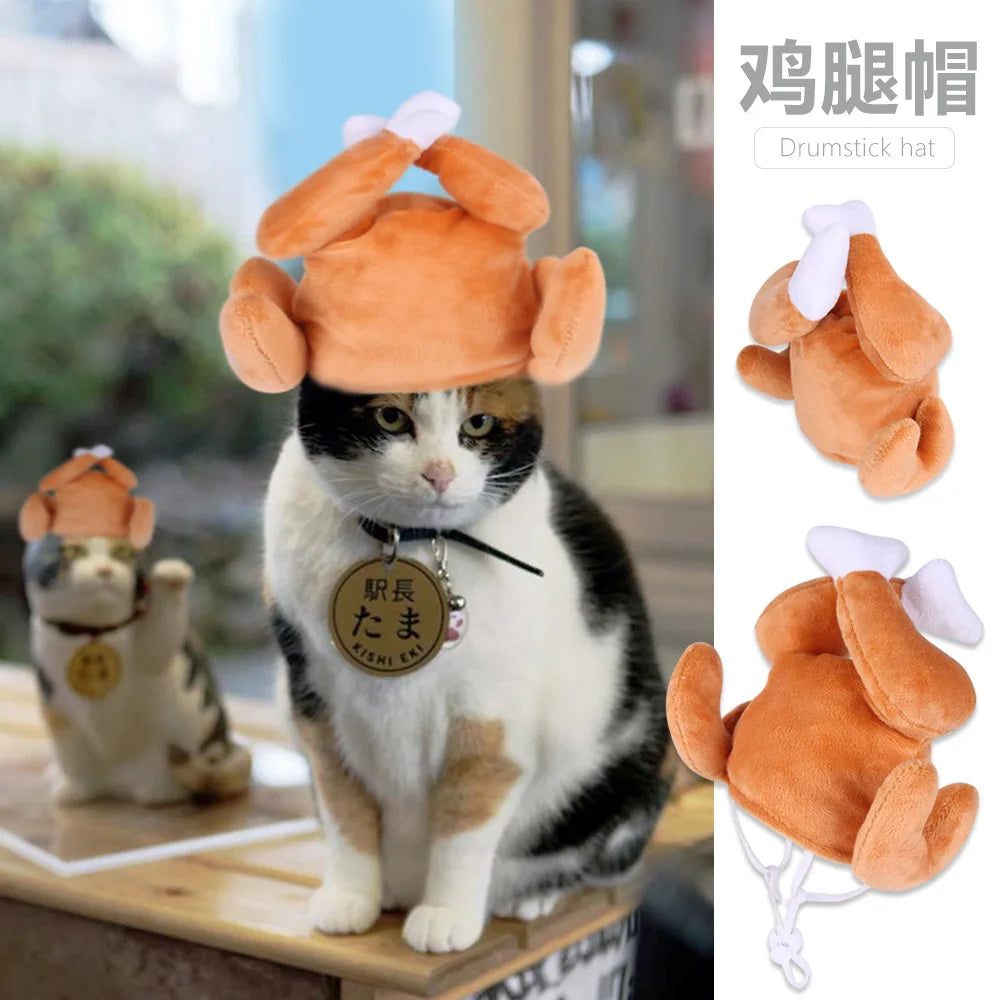 Gorro para Gato Divertido - Plush para Fotos