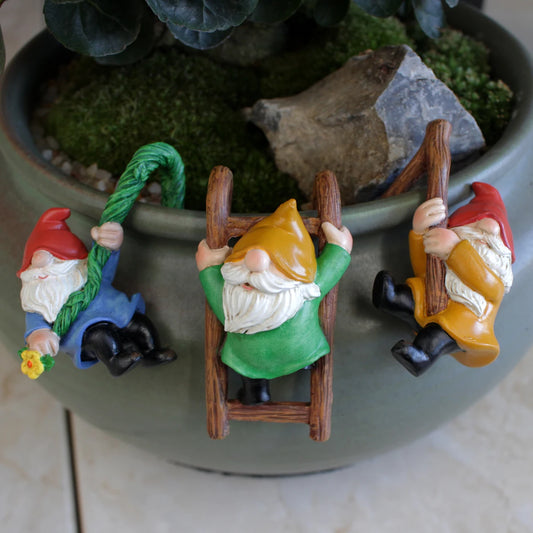 Mini Gnomos Decorativos para Macetas