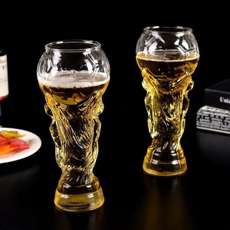 Vaso de Cerveza Tipo Trofeo Mundial – Copa Creativa para Fans del Fútbol