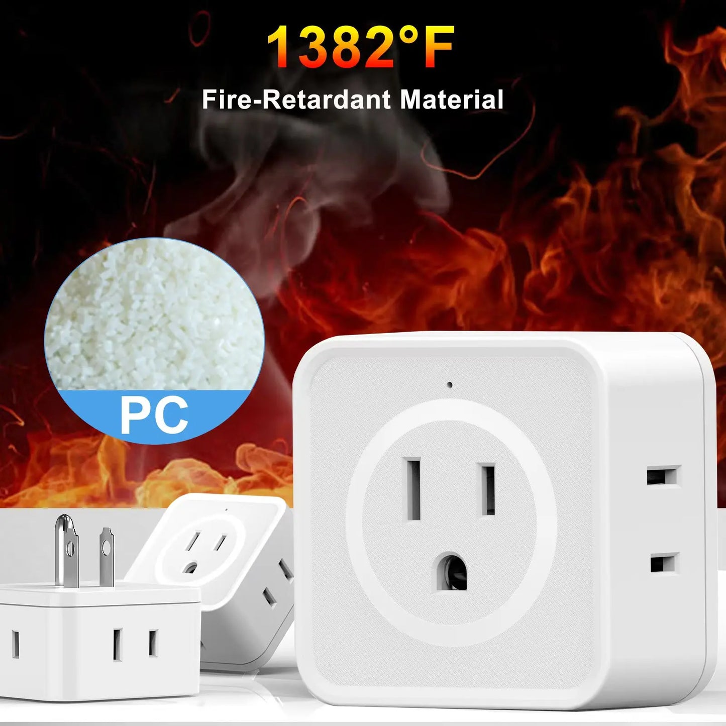 Adaptador de Enchufe Múltiple 5 Vías - Expansor de Pared para Viajes y Hogar