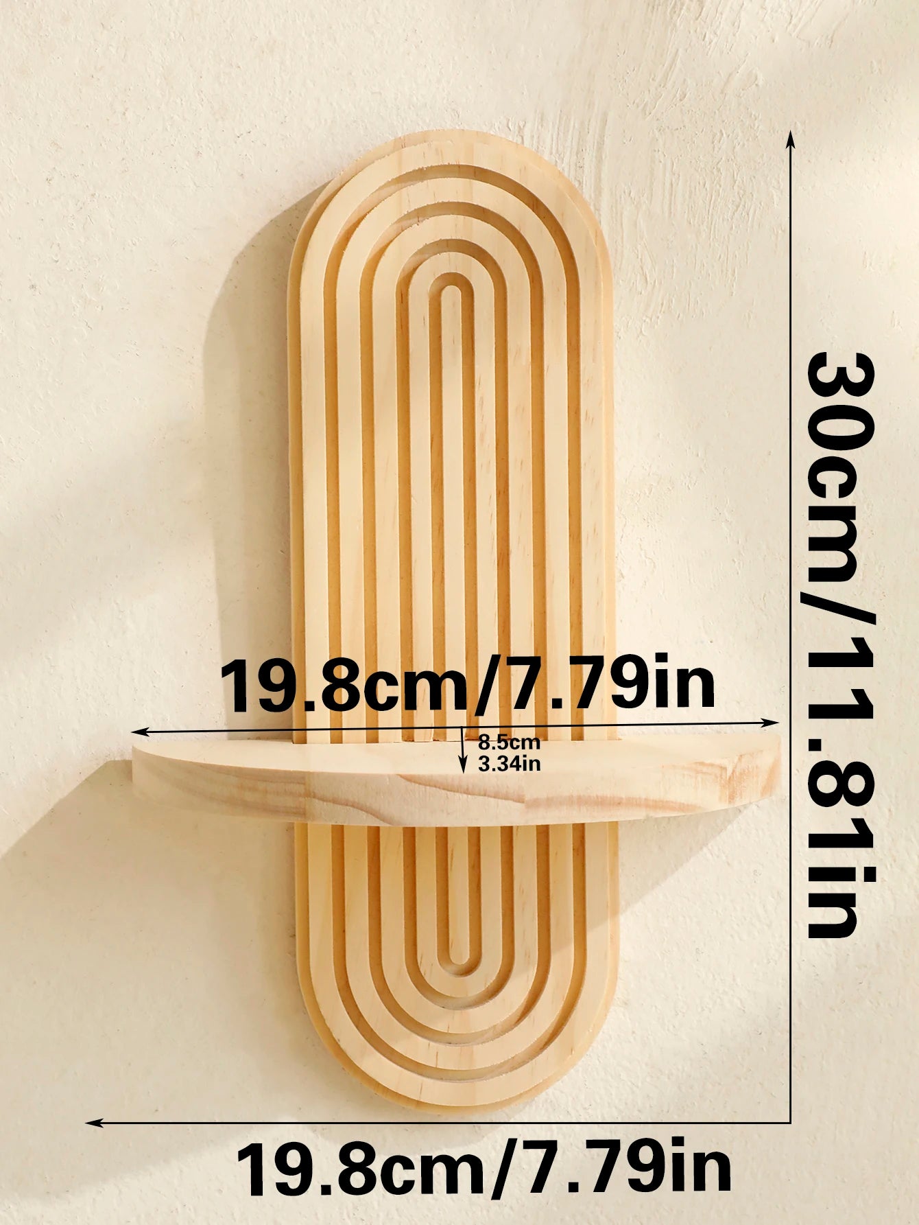 Estante de Pared de Madera Estilo Bohemio