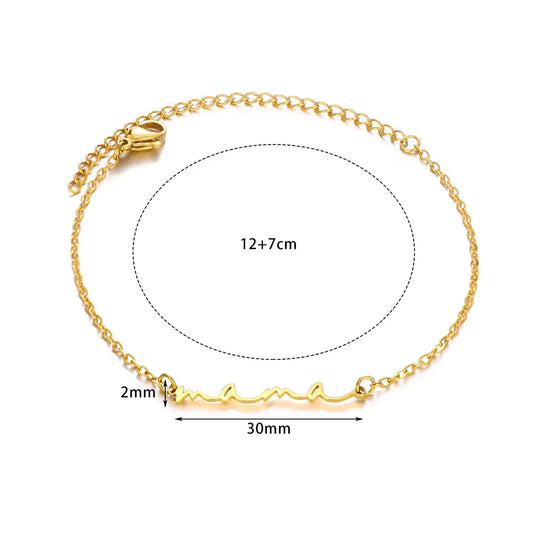 Pulsera “Mamá” Minimalista Ajustable – Regalo Día de las Madres
