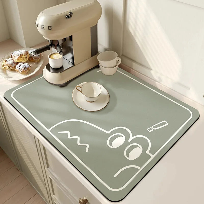 Alfombrilla de Secado Rápido para Baño y Cocina - Base de Goma Antideslizante