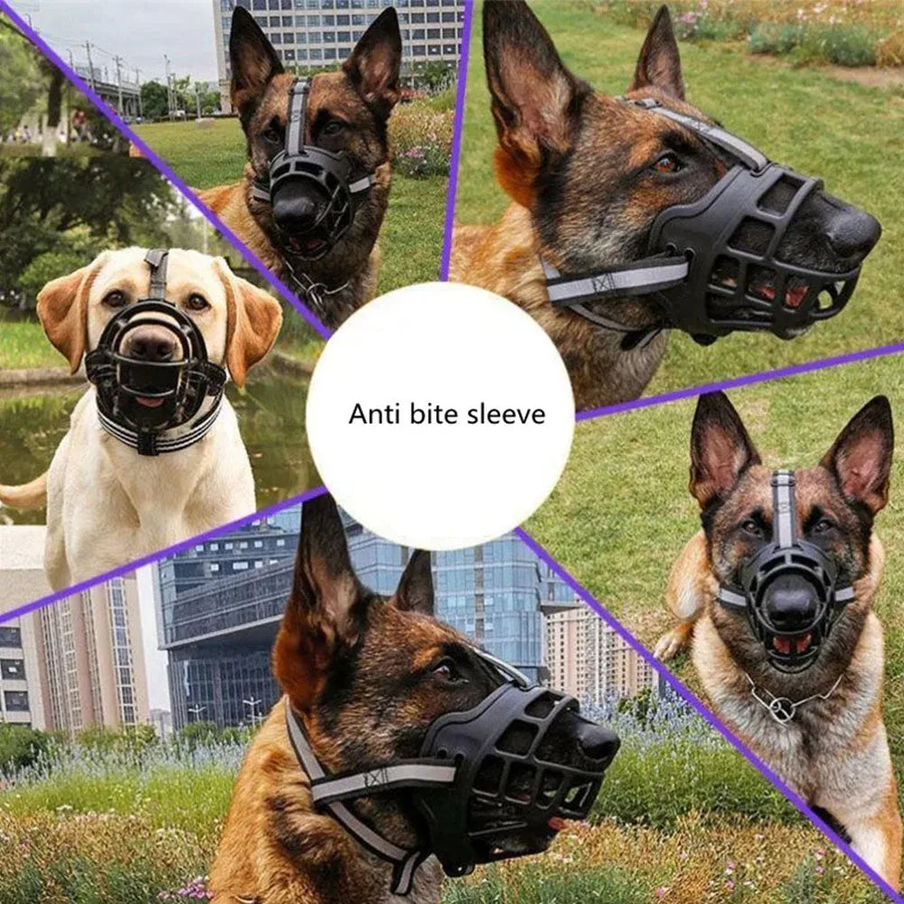 Bozal para Perros Transpirable Ajustable Antimordidas