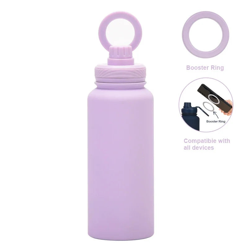 Botella Térmica con Soporte Magnético para Celular (1000 ml)