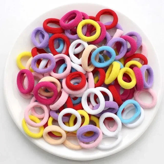 200 Piezas de Ligas de Cabello de Nylon - Coletas Elásticas Coloridas