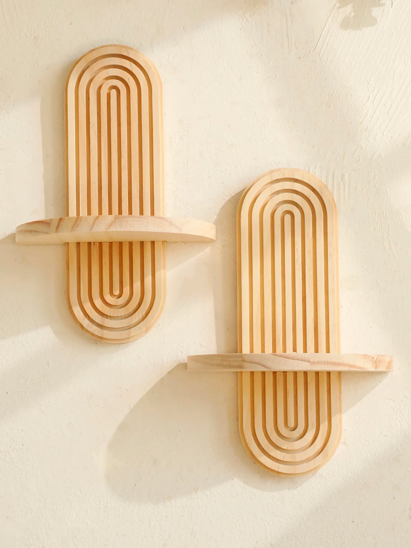 Estante de Pared de Madera Estilo Bohemio