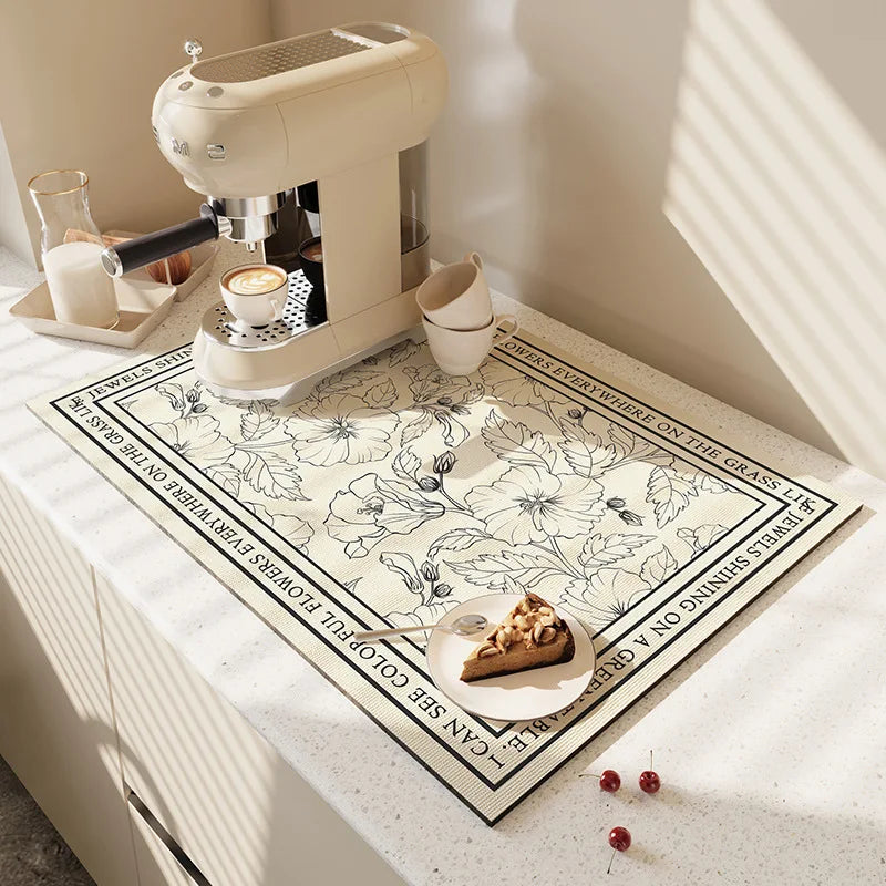 Alfombrilla de Secado Rápido para Baño y Cocina - Base de Goma Antideslizante
