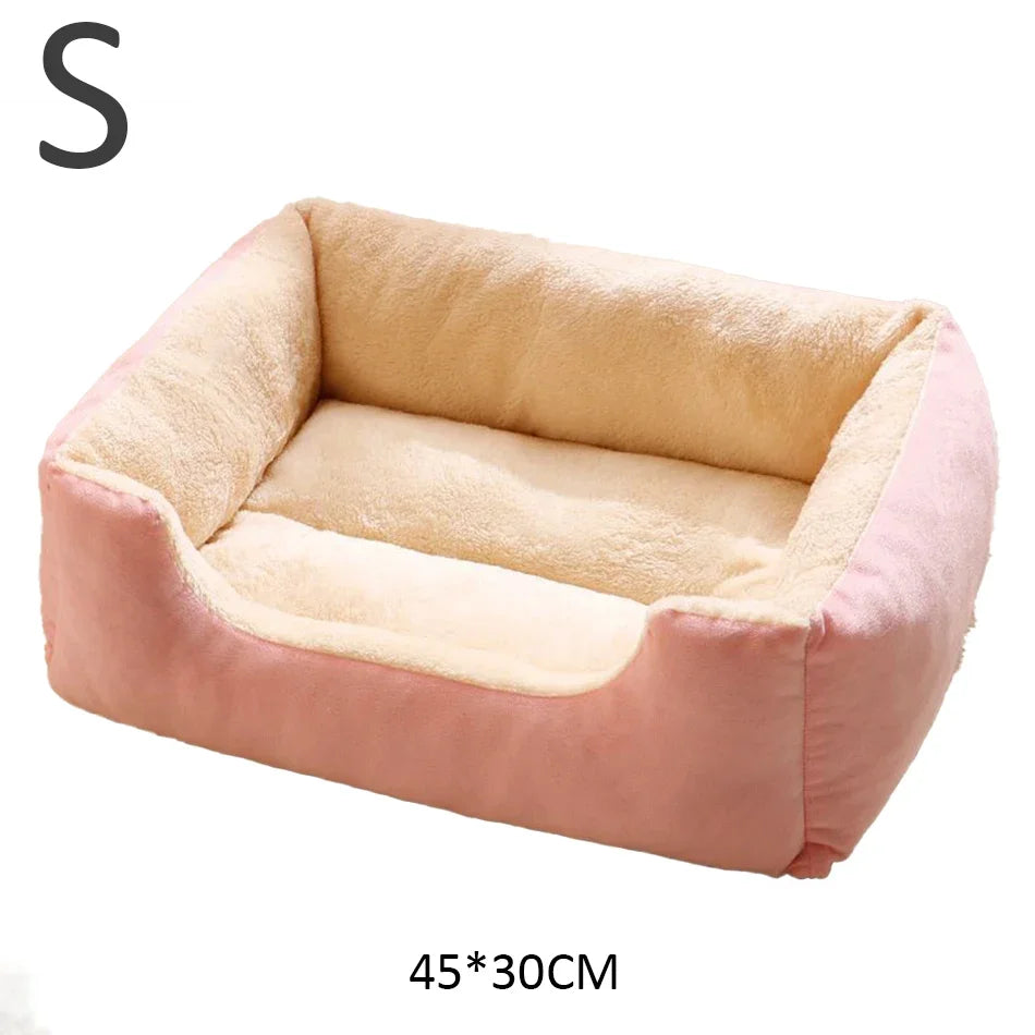 Cama Suave para Perros y Gatos con Bordes Elevados – Cama Acolchada para Mascotas