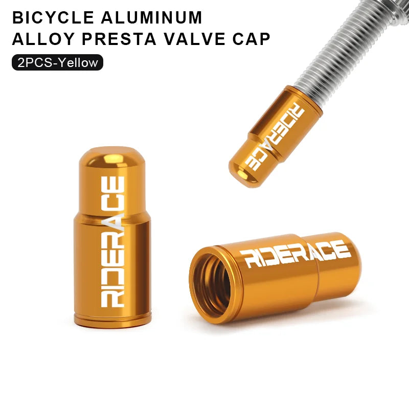 Tapas de Válvula Presta RIDERACE - Aleación de Aluminio CNC para MTB