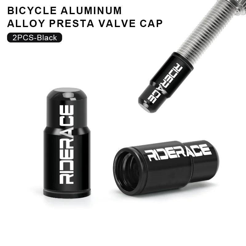 Tapas de Válvula Presta RIDERACE - Aleación de Aluminio CNC para MTB