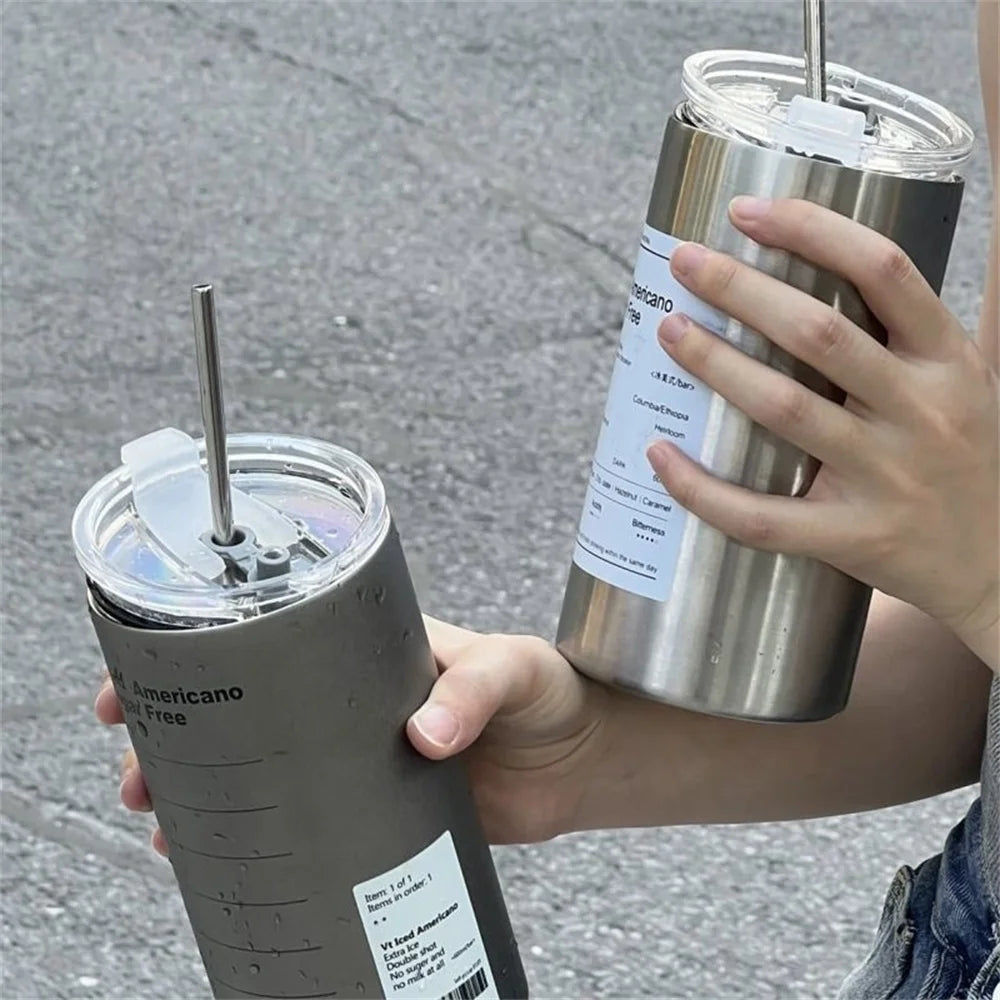 Vaso Térmico Recto de acero inoxidable 600ml – Conserva Frío y Calor Hasta 12 Horas