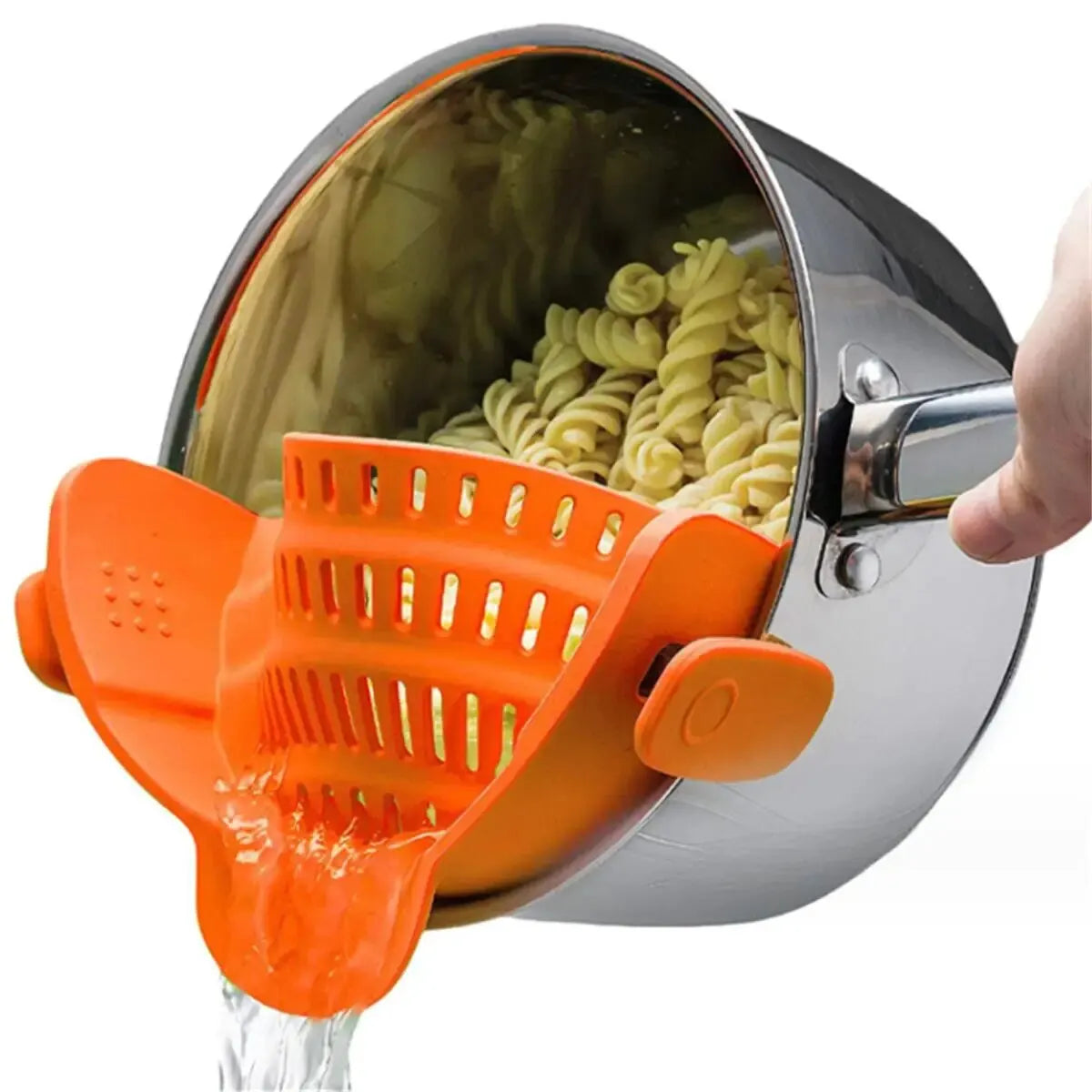 Colador de Silicona Ajustable con Clip - Escurridor Portátil para Ollas