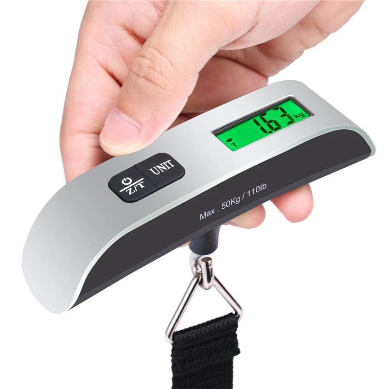 Báscula Digital Portátil para Equipaje con Pantalla LCD