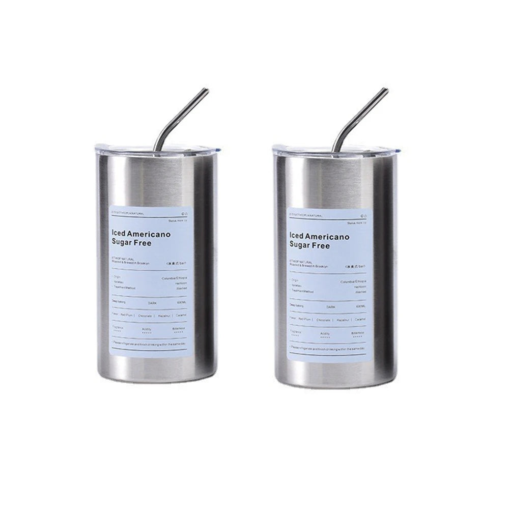 Vaso Térmico Recto de acero inoxidable 600ml – Conserva Frío y Calor Hasta 12 Horas