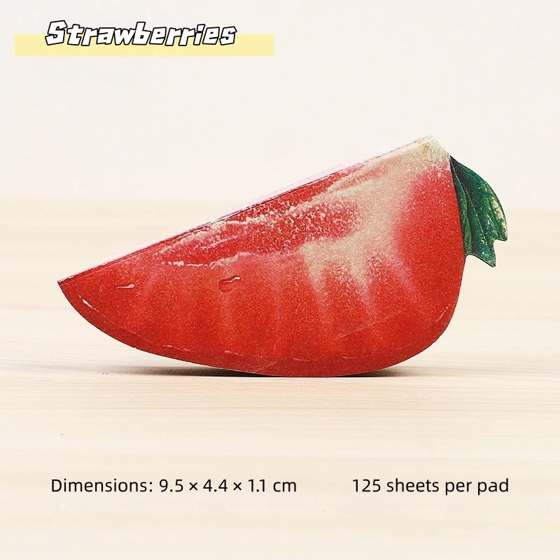 Notas Adhesivas 3D en Forma de Fruta - Bloc de Notas Creativo