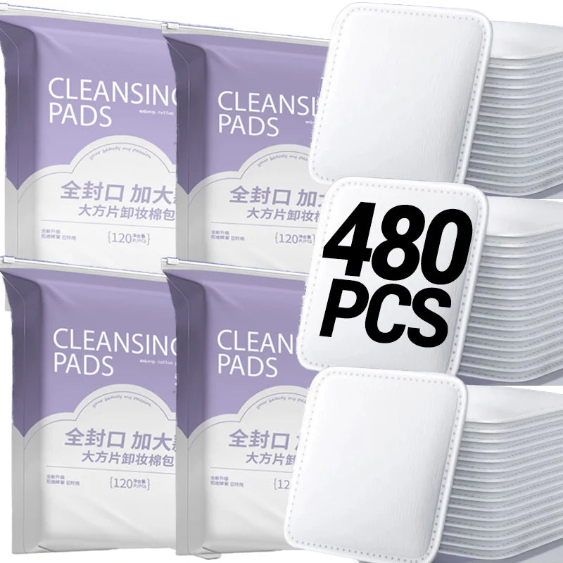 Pads Desmaquillantes de Algodón 100% Natural para Limpieza Facial Discos de Algodón para Cara y Ojos