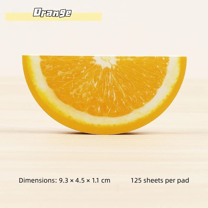 Notas Adhesivas 3D en Forma de Fruta - Bloc de Notas Creativo