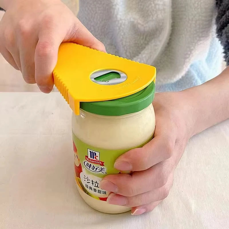 Abrelatas Manual Multiusos para Cocina - Abridor de Mermeladas y Bebidas