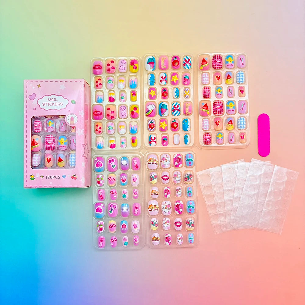 Set de Uñas Postizas Kawaii para Niñas