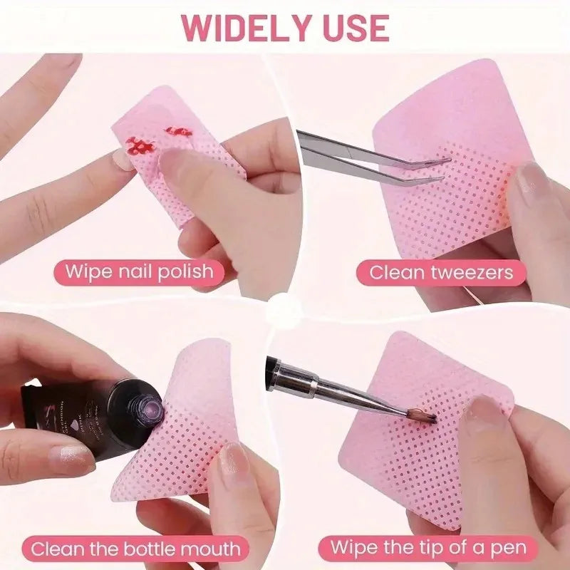 Toallitas Lint Free para Uñas | Wipes Sin Pelusa para Gel y Manicure Profesional