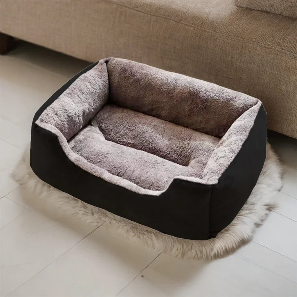 Cama Suave para Perros y Gatos con Bordes Elevados – Cama Acolchada para Mascotas