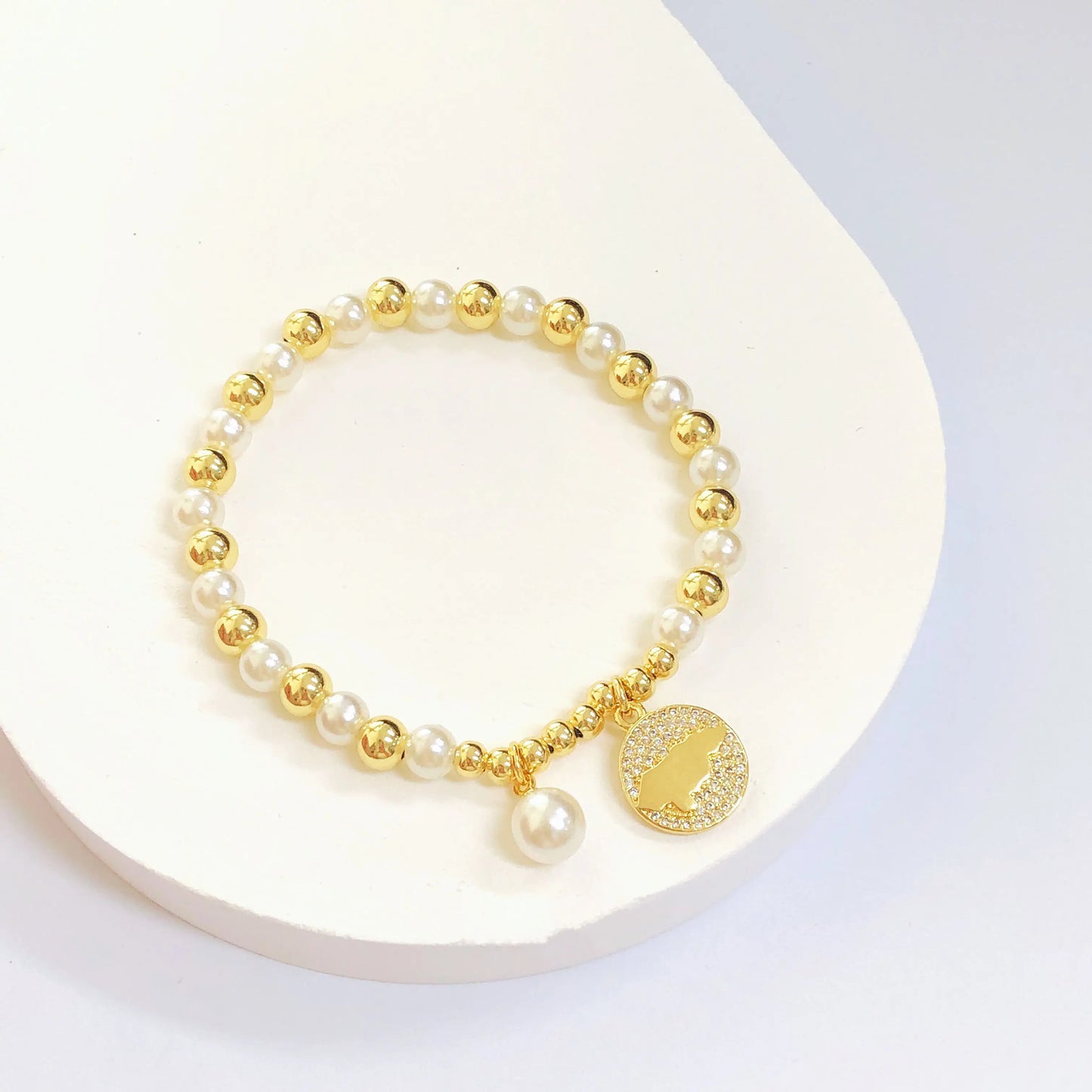 Pulsera Elástica con Dije de País