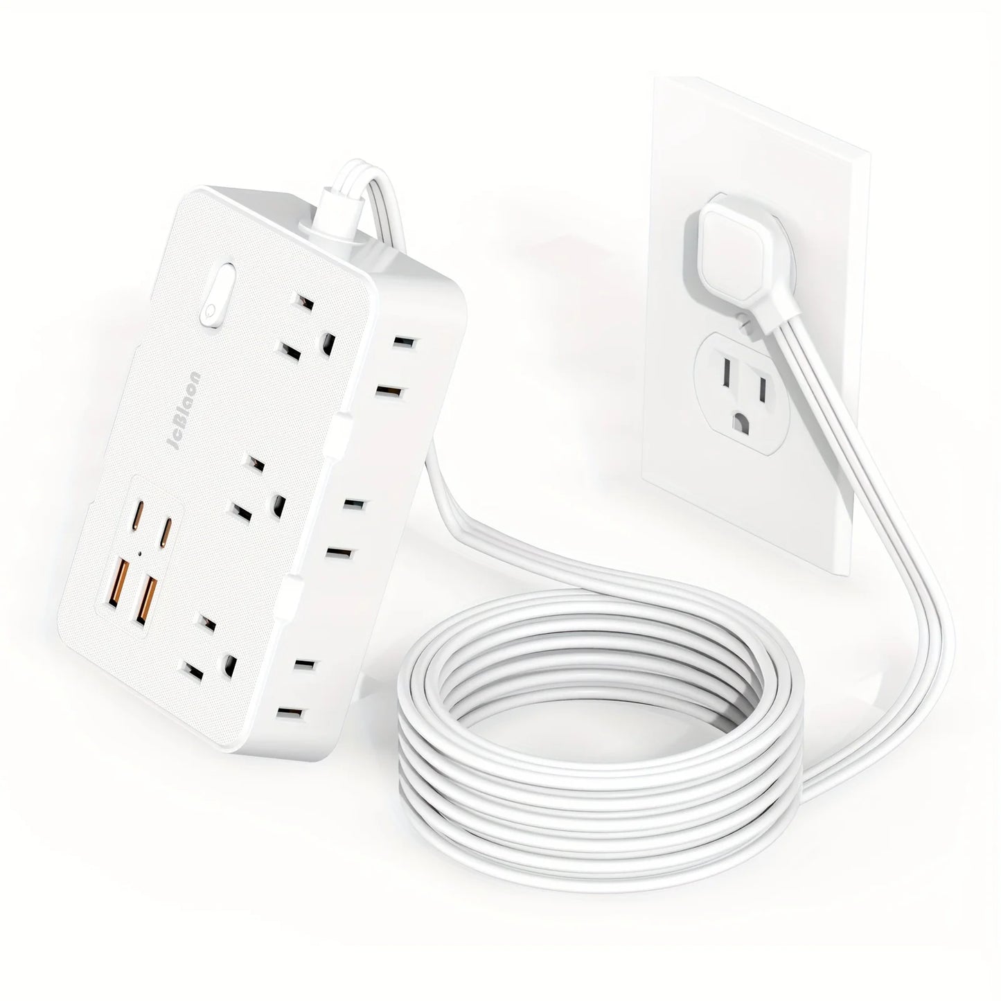 Extensión Multicontacto con USB y USB-C (Protección contra Sobretensión)