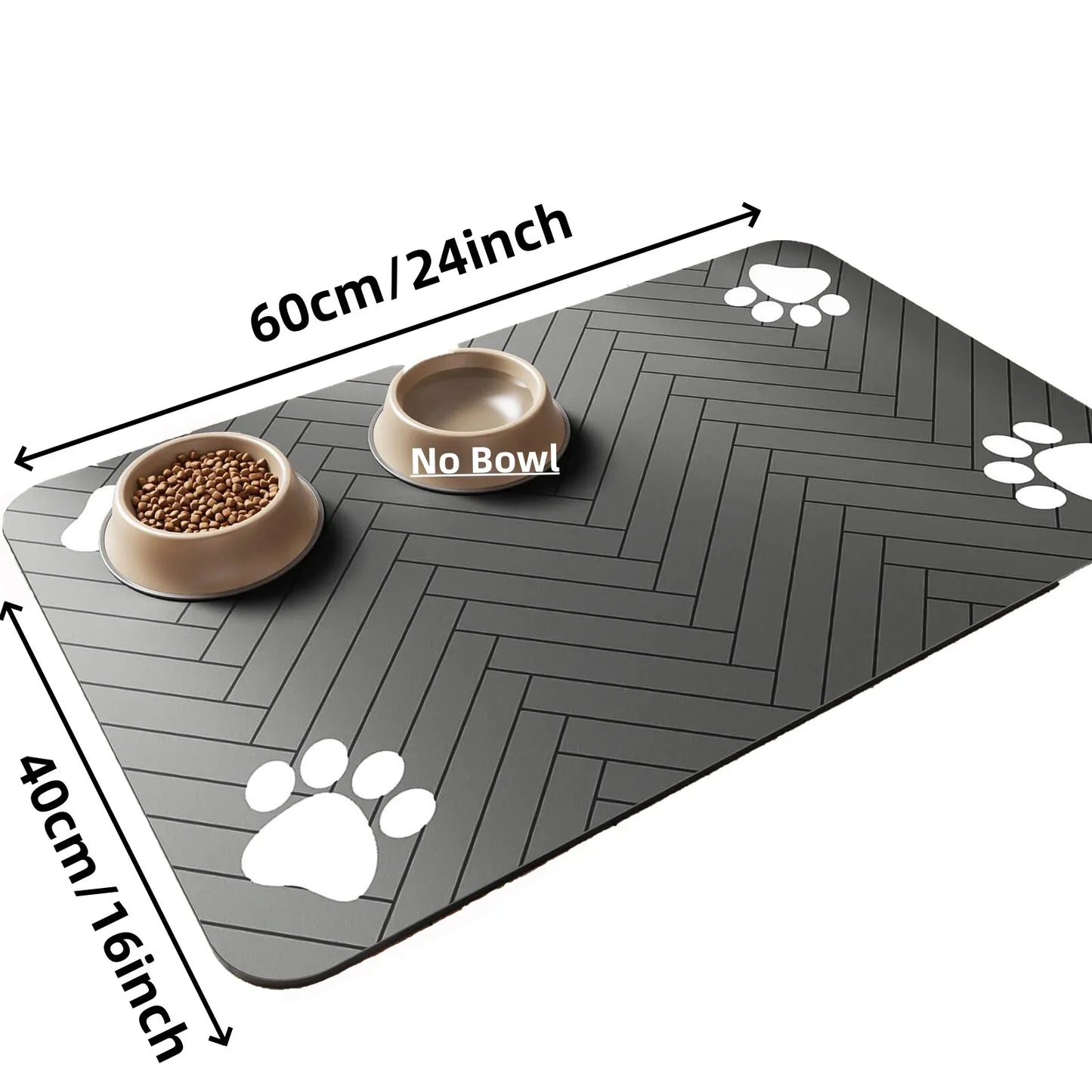 Tapete Absorbente para Comida de Mascotas Impermeable y Antideslizante