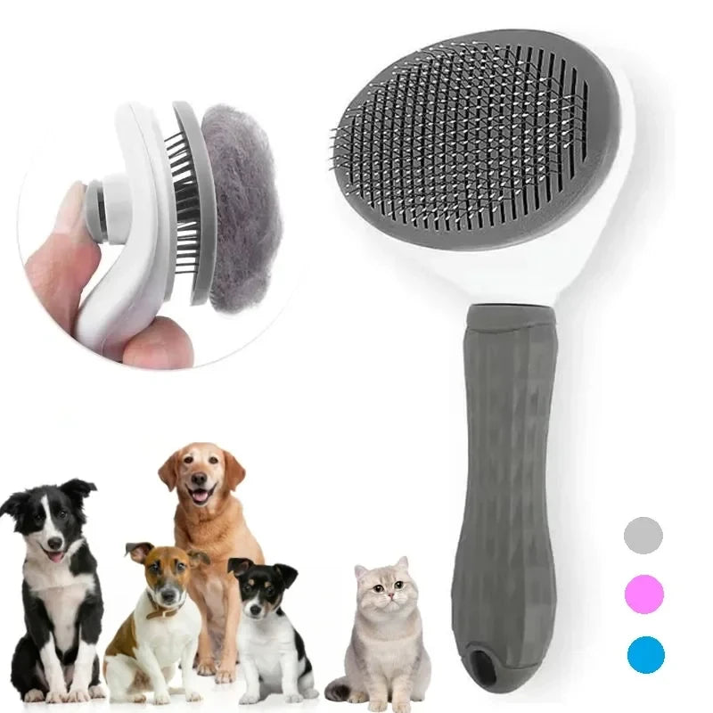 Cepillo Quitapelo Autolimpieza para Perros y Gatos