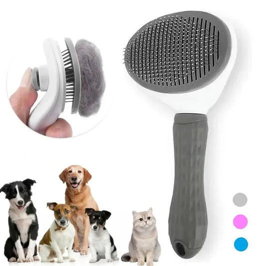 Cepillo Quitapelo Autolimpieza para Perros y Gatos