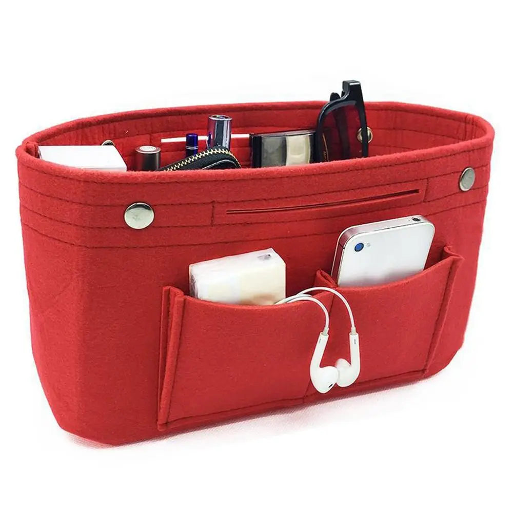 Bolsa Organizadora para Bolso con Bolsillos de Fieltro con Compartimentos