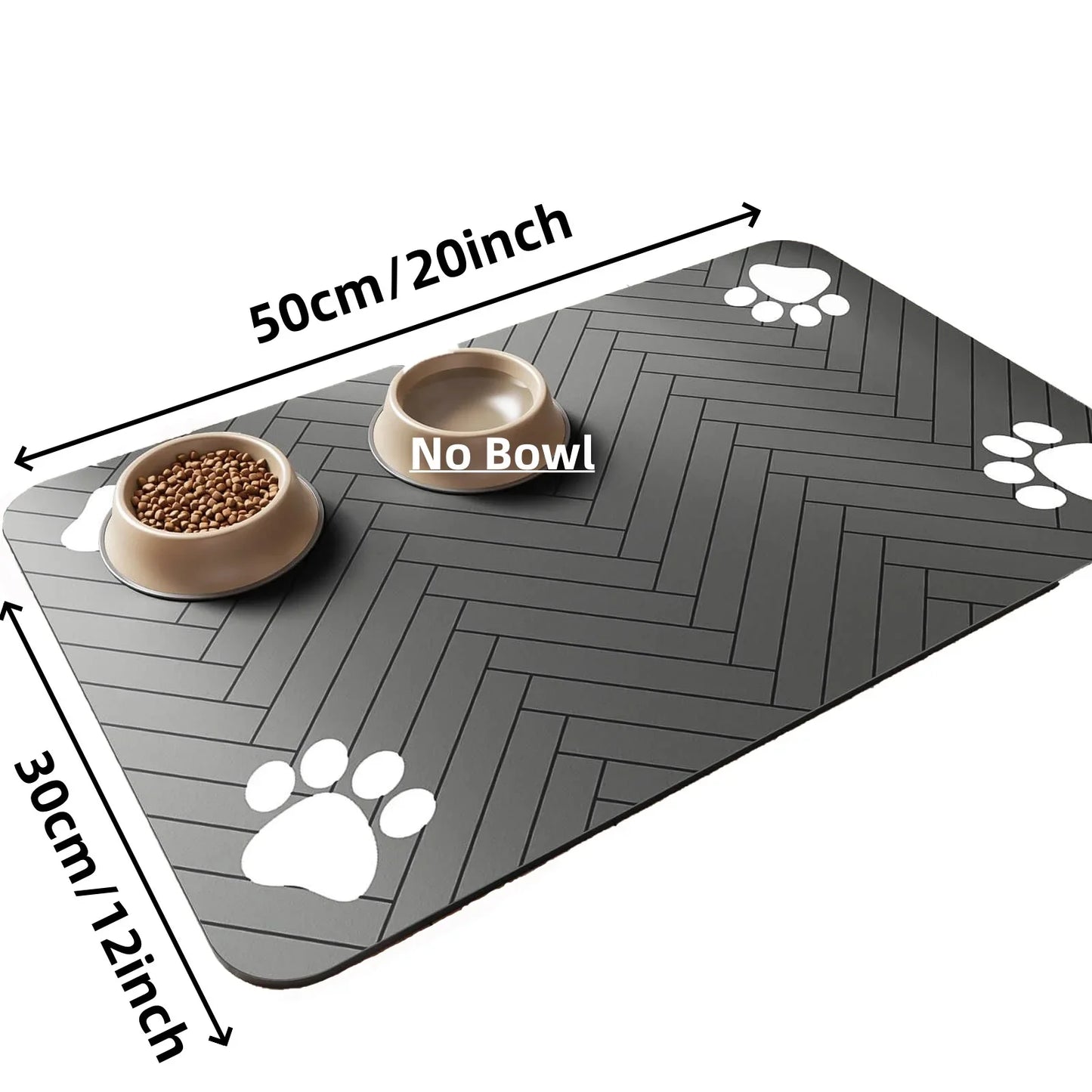 Tapete Absorbente para Comida de Mascotas Impermeable y Antideslizante