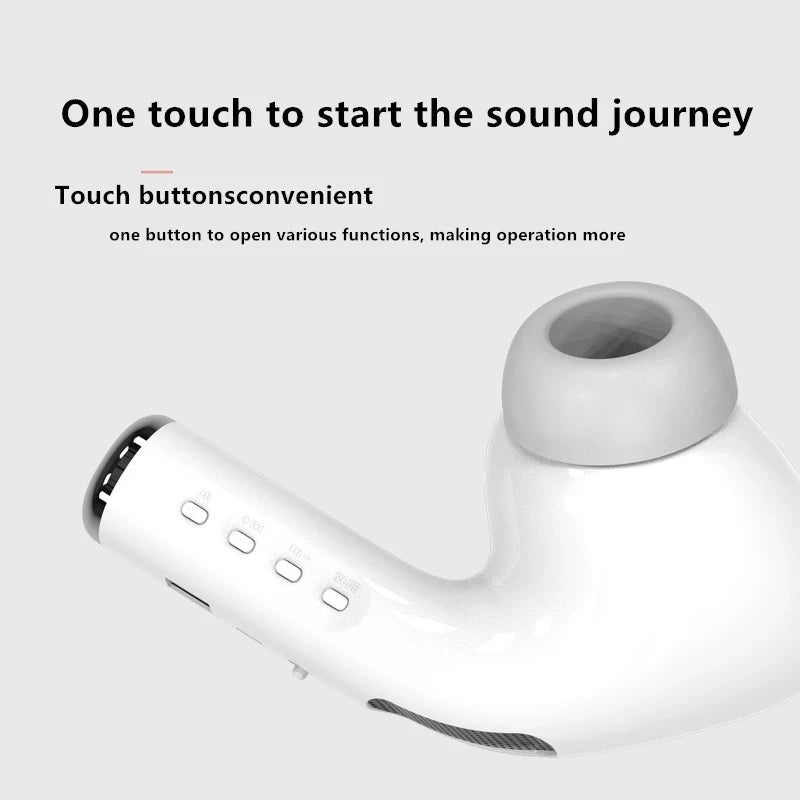 Bocina Bluetooth Portátil Diseño Audífono Gigante AirPods Recargable USB Impermeable Altavoz Mini
