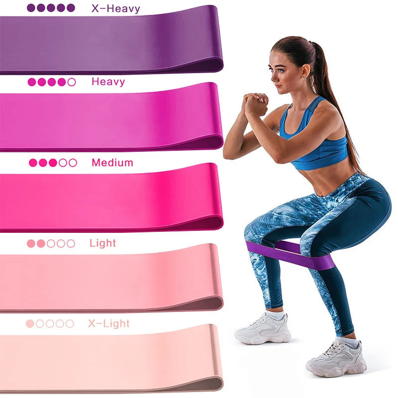 Bandas de Resistencia para Ejercicio (Set de 5) | Bandas Elásticas para Fitness y Entrenamiento