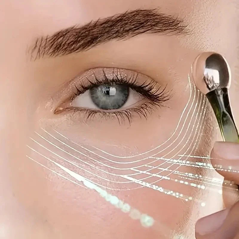 Rodillo Masajeador para Ojos de Aleación | Aplicador de Crema para Contorno de Ojos, sajeador Facial Antiedad |