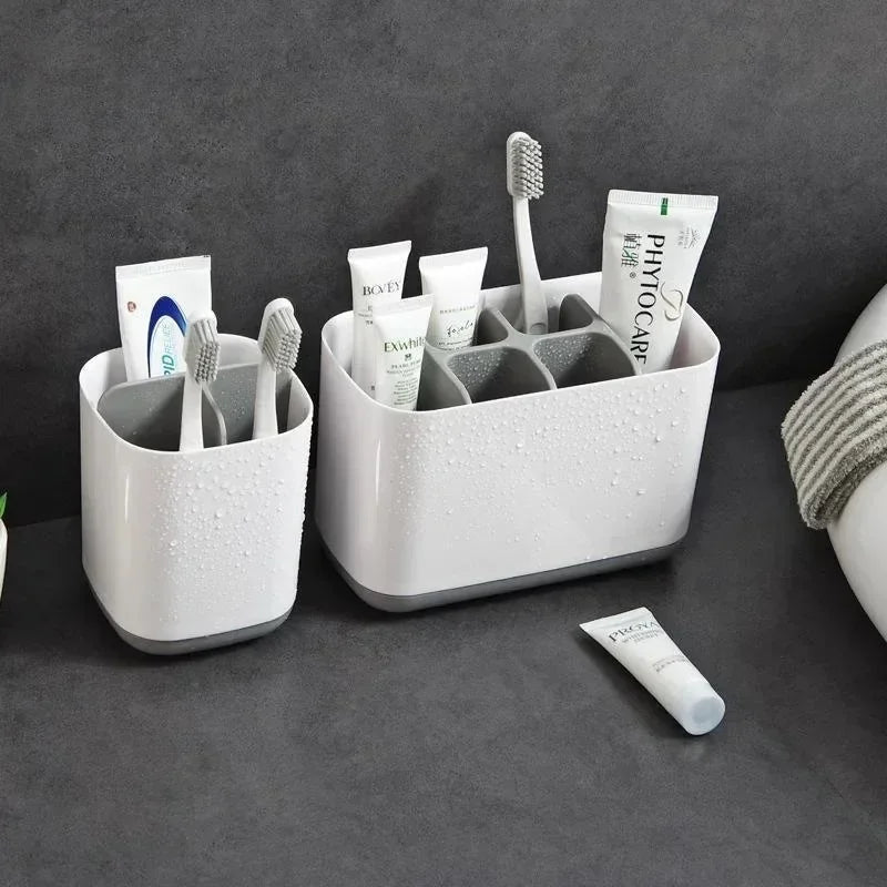 Organizador de Baño para Cepillos y Pasta Dental | Soporte con Orificio de Drenaje